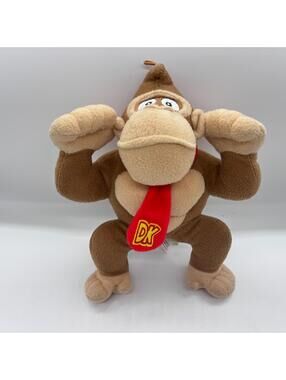 Basic Fun Nintendo Super Mario DONKEY KONG Plush Gorilla Stuffed Animal 10" 2021